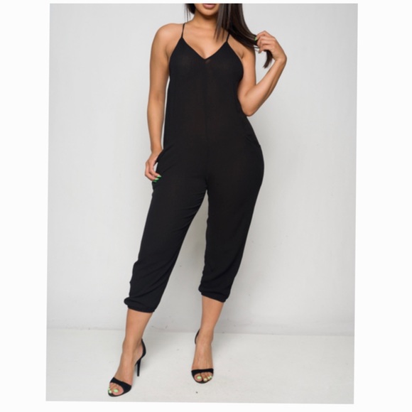 Pants - V neck Jumpsuit